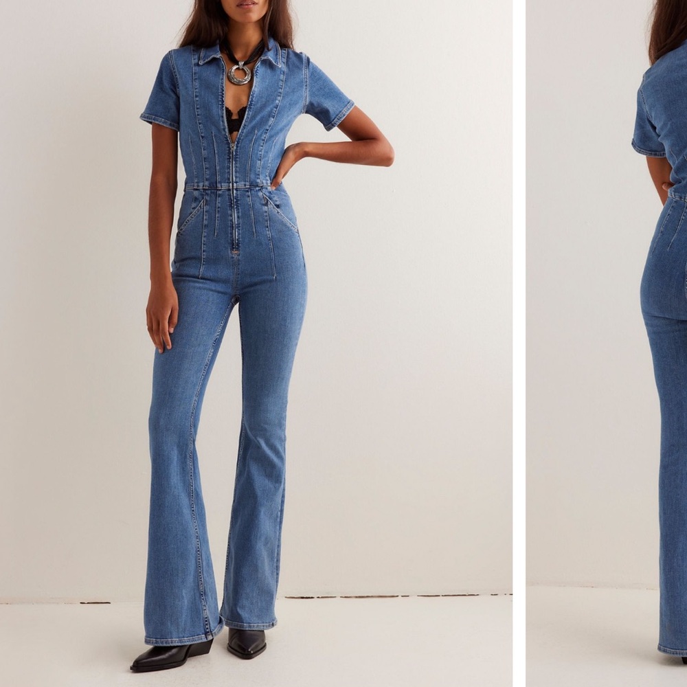 Free People We The Free Jayde Flare Jumpsuit (Worn Once, Pictured)